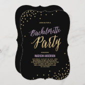 Sparkle | Uitnodiging Bachelorette (Voorkant / Achterkant)