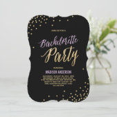 Sparkle | Uitnodiging Bachelorette (Staand voorkant)