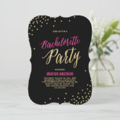 Sparkle | Uitnodiging Bachelorette (Staand voorkant)
