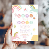 Sparkle Unicorn Bewaar De Datum Kaart