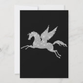 Sparkle Unicorn Black Background Birthday Kaart (Achterkant)