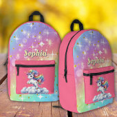 Sparkle unicorn magische wolk bedrukte rugzak