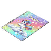 Sparkle unicorn magische wolk notitieboek (Linkerzijde)