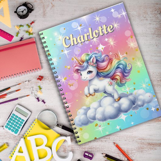 Sparkle unicorn magische wolk notitieboek
