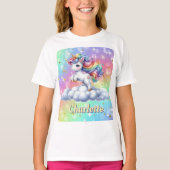 Sparkle unicorn magische wolk t-shirt (Voorkant)