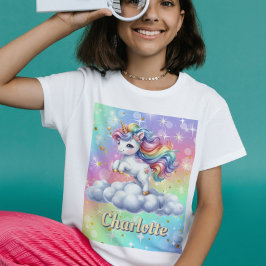 Sparkle unicorn magische wolk t-shirt