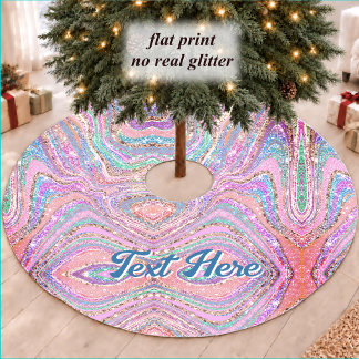 Sparkle unicorn rainbow girly marbling art kerstboom rok