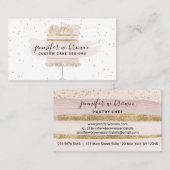 Sparkle Unieke Roze Cake Visitekaartje (Voorkant / Achterkant)