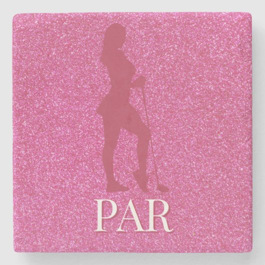 Sparkle Up Your Golf Game Stenen Onderzetter (Voorkant)