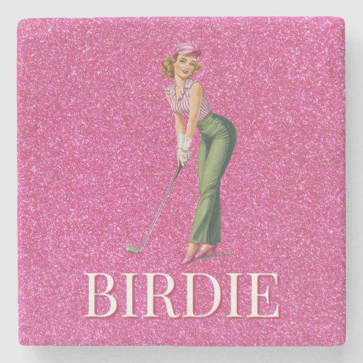 Sparkle Up Your Golf Game Stenen Onderzetter (Voorkant)