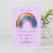 Sparkle verjaardagsfeestje kaart (Staand voorkant)