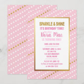 Sparkle Verjaardagsmeisje Kaart (Voorkant / Achterkant)