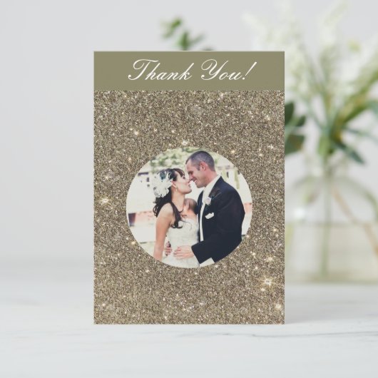 Sparkle Weddenfoto Hartelijk dank kaarten (Staand voorkant)