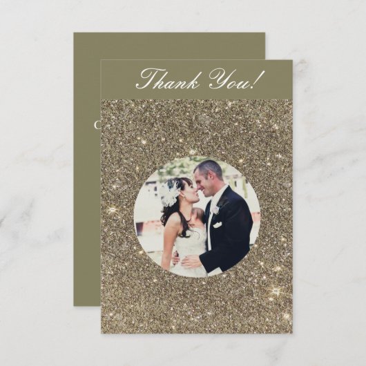 Sparkle Weddenfoto Hartelijk dank kaarten (Voorkant / Achterkant)