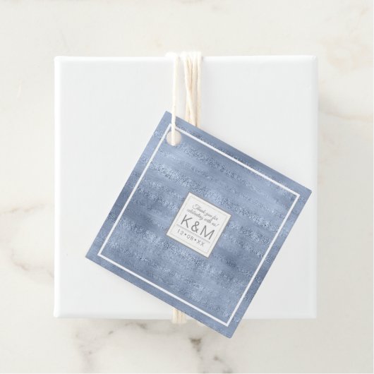 Sparkle Wedding Blue ID515 Bedankjes Labels (In situ)