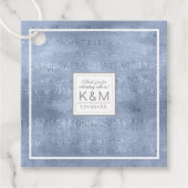 Sparkle Wedding Blue ID515 Bedankjes Labels (Voorkant)