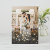 Sparkle Wedding Feestdagenkaart (Staand voorkant)