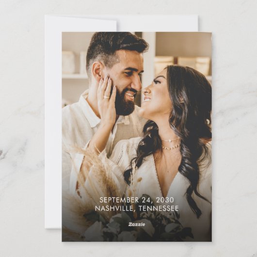 Sparkle Wedding Feestdagenkaart (Achterkant)