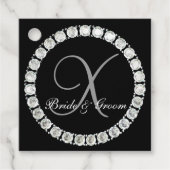 Sparkle Wedding monogram aanpasbaar Bedankjes Labels (Voorkant)