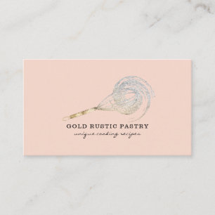 Sparkle Whisk bloeiende Goud Bakkerij blos roze Visitekaartje
