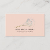 Sparkle Whisk bloeit Gold Bakery Blush roze Visitekaartje (Voorkant)
