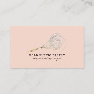 Sparkle Whisk bloeit Gold Bakery Blush roze Visitekaartje