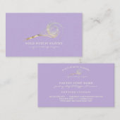 Sparkle Whisk Glitter Gold Bakery Glitz paars Visitekaartje (Voorkant / Achterkant)