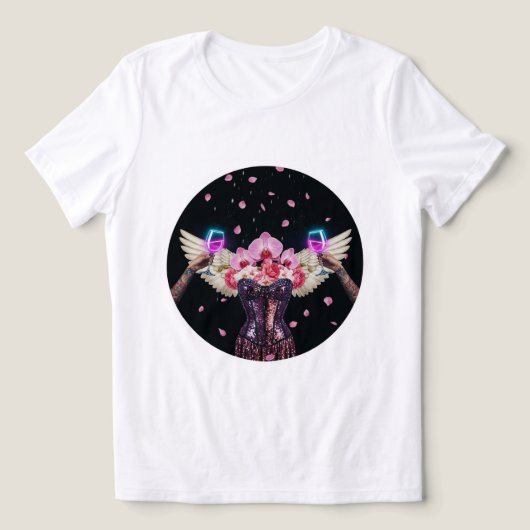 Sparkle Wings & Wine T-shirt ✨🥂 (Design voorkant)