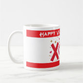 Sparkle XOXO love typography harten sterren op wit Koffiemok (Links)