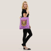 Sparkle Yorkie Yorkshire Terrier Puppy Dog Glitter Tote Bag (Op model)