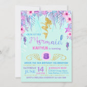 Sparkle Zeemeermin onder het Zee Verjaardag Kaart (Voorkant)