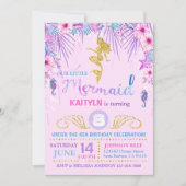 Sparkle Zeemeermin onder het Zee Verjaardag Kaart (Voorkant)