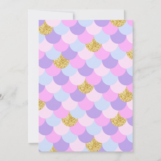 Sparkle Zeemeermin onder het Zee Verjaardag Kaart (Achterkant)