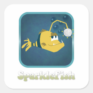 SparkleFish-Sticker Vierkante Sticker