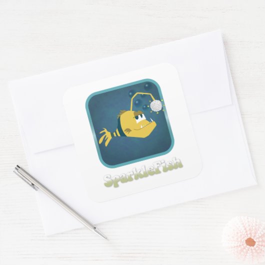SparkleFish-Sticker Vierkante Sticker (Envelop)