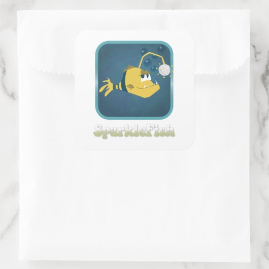 SparkleFish-Sticker Vierkante Sticker (Tas)