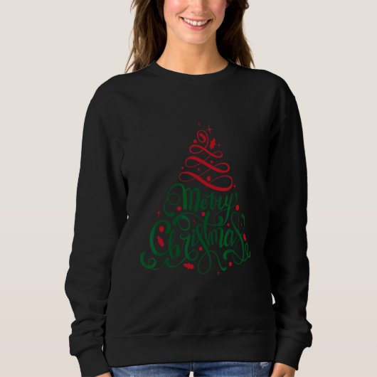 Sparklenation Vrolijk Kerstboom Bling Trui (Voorkant)