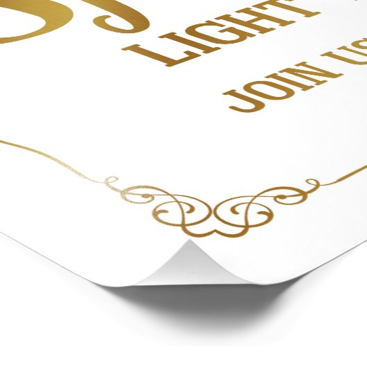 sparkler bruiloft goud foto afdruk (Hoek)