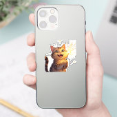 Sparkler Cat – 4 juli Sticker (Telefoon)