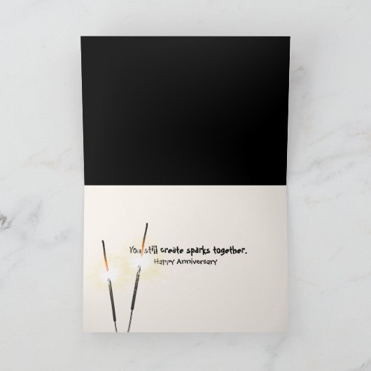 Sparkler Forever voor Jubileum Kaart (Binnen)