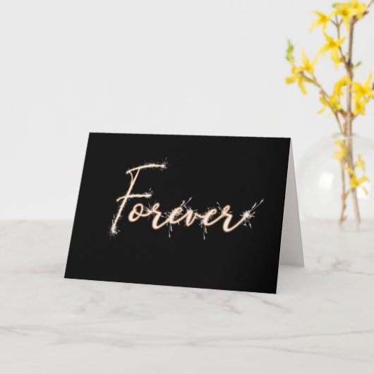 Sparkler Forever voor Jubileum Kaart (Gele Bloem)