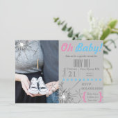 Sparkler Gender Reveal Kaart (Staand voorkant)