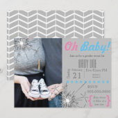 Sparkler Gender Reveal Kaart (Voorkant / Achterkant)