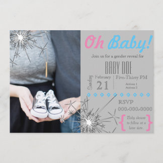 Sparkler Gender Reveal Kaart