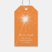 Sparkler Gift Label - oranje Cadeaulabel (Voorkant)
