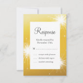 Sparkler Gold Wedding RSVP (Voorkant)