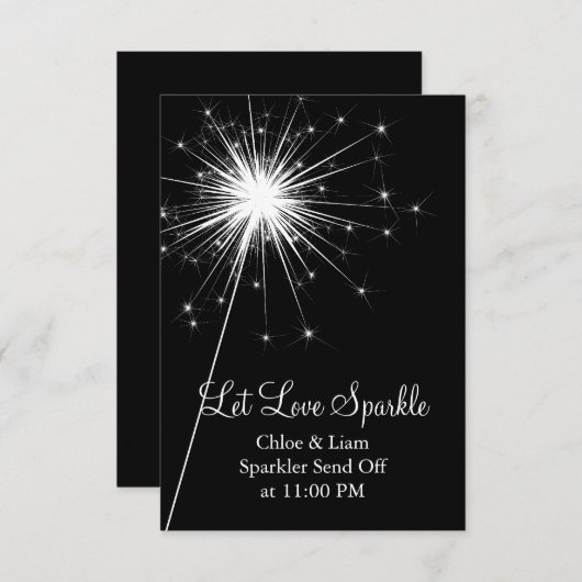 Sparkler Holder (zwart) Informatiekaartje (Voorkant / Achterkant)
