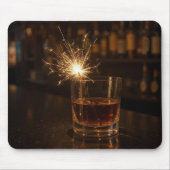 Sparkler In a Glass Of Whiskey Muismat (Voorkant)