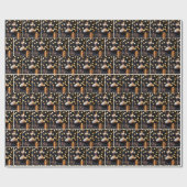 Sparkler in een verjaardagscupcake cadeaupapier (Vlak)