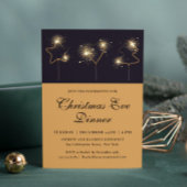 Sparkler Kerstavond Diner Party Modern Chic Kaart